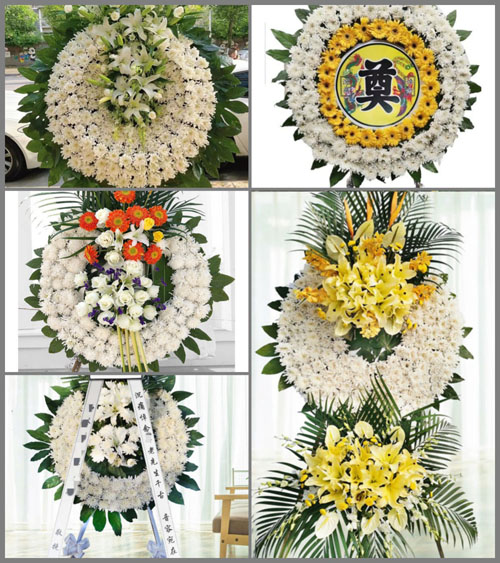 湖北孝感市安陆市洑水镇殷棚村花圈速递